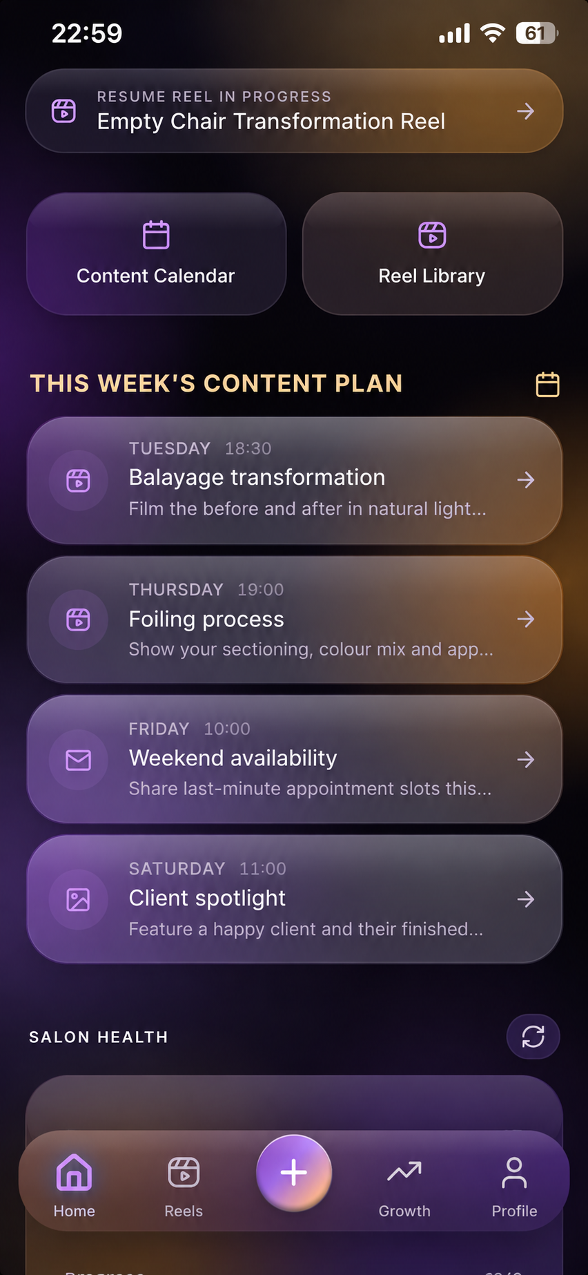 Weekly Content Planning